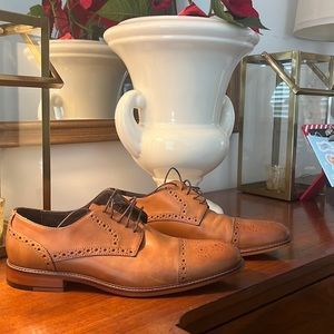 NEW JOSEPH ABBOUD MENS Cognac LACE WINGTIP SHOES SIZE 10 … Beautiful Shoe